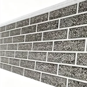 Standard brick pattern metal wall panels, realistic texture & heat insulation