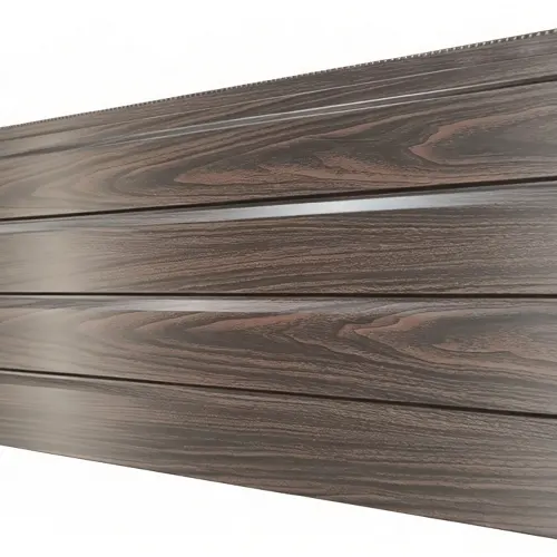 Custom Walnut Wood Grain Metal Carved Panels